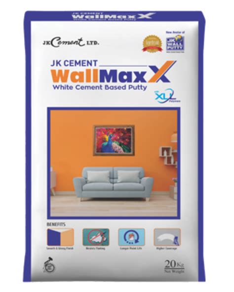 PP Bag 20kg JK WallMaxx White Cement Based Putty At Rs 820 Bag In