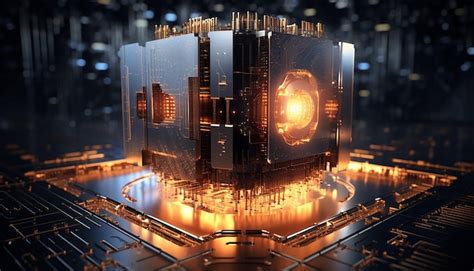 Premium AI Image | Quantum computer Futuristic digital computer design