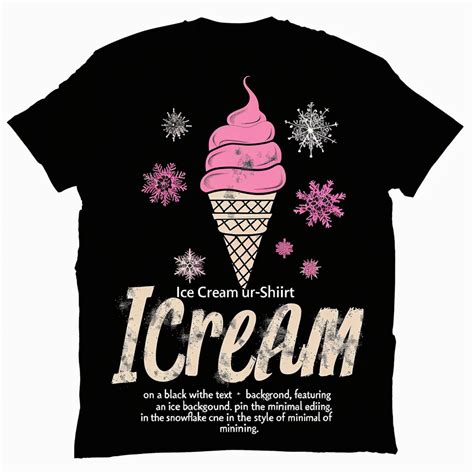 Stand Out In Style With Our Ice Cream Squad Black TShirt Featuring A