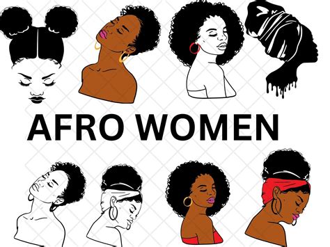 Afro Woman Svg Bundle African American Svg Afro Queen Svg Afro Girl Svg Afro Svg For Cricut For