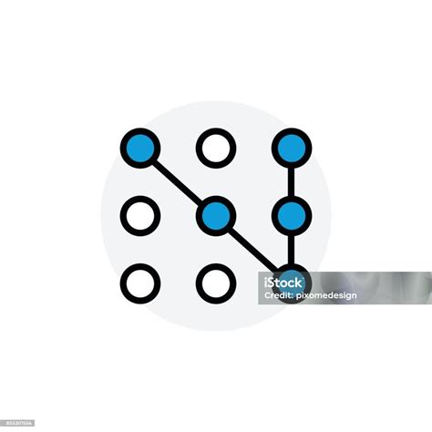 패턴 암호 개념 절연 선 벡터 일러스트 레이 션 편집 아이콘 개념에 대한 스톡 벡터 아트 및 기타 이미지 개념 개념과 주제