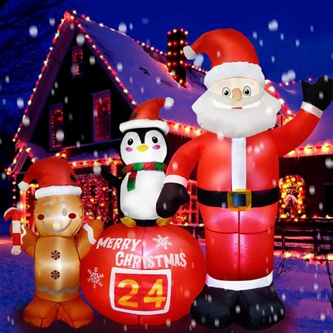 7ft Christmas Inflatable Santa Claus Outdoor Yard