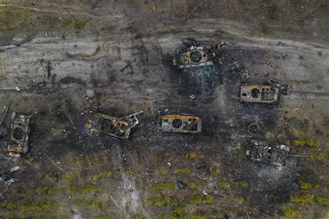 AP PHOTOS On Day 36 Russian Tanks Destroyed Outside Kyiv AP News