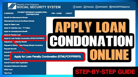 How To Apply Sss Loan Condonation Online Step By Step Guide Youtube