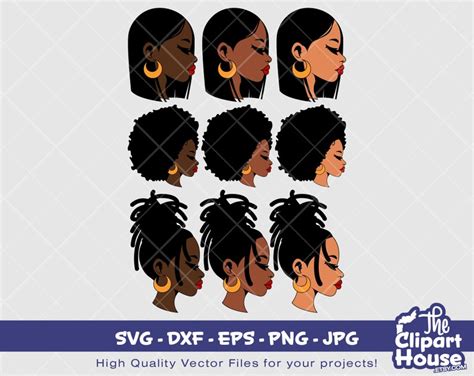 Peekaboo Profile Woman Bundle Digital Svg Dxf Eps Png Etsy