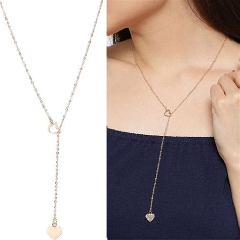 Fabula Jewellery Gold Tone Heart Shape Lariat Necklace Buy Fabula