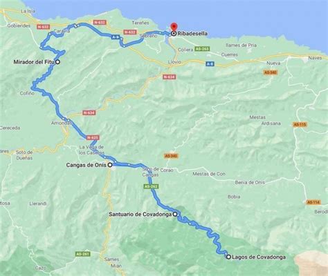 Ruta Por Asturias En Coche En D As Itinerario De Cada D A Mapa