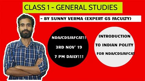 Class 1 Introduction To Indian Polity For NDA CDS AFCAT By Sunny