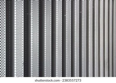 Perforated Corrugated Metal Cladding Sheet Background Stock Photo ...