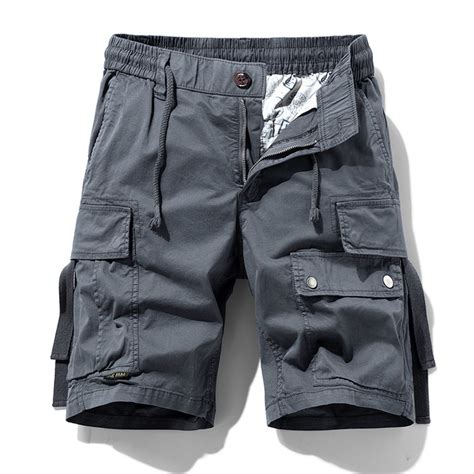 Edhitnr Mens Shorts Summer Slim Solid Color Cargo Shorts Leisure Classic Fit Expandable Waist