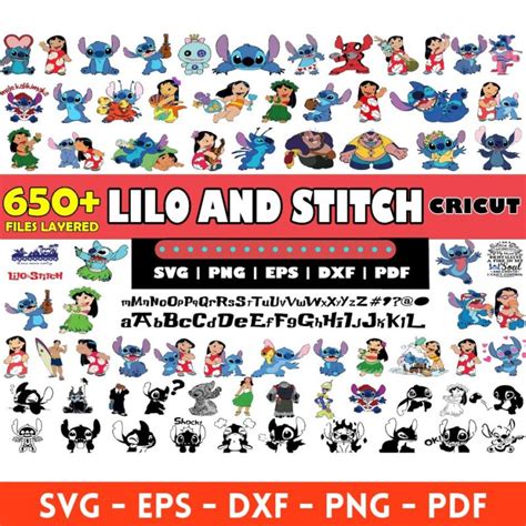 Stitch SVG Bundle For Cricut Stitch Svg Bundle Printable Sticker Cut