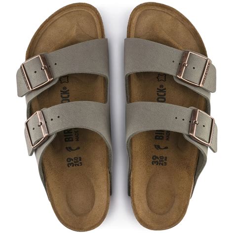 Pantolette Birkenstock Unisex Arizona Stone Regular Grau Fashionschuh