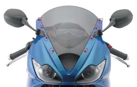 Kit Viti Cupolino Parabrezza In Ergal Argento Per Triumph Daytona