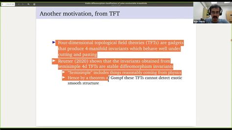 Arun Debray - Stable diffeomorphism classification of some unorientable 4-manifolds - YouTube