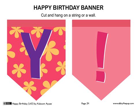 Happy Birthday Bunting Flag Banner | Free Printable Papercraft Templates