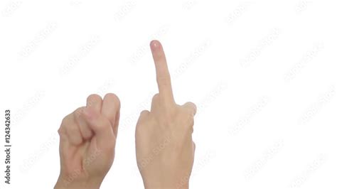 Finger Hand Symbols Isolated Fuck You Or Fuck Off On White Background Stock Video Adobe Stock