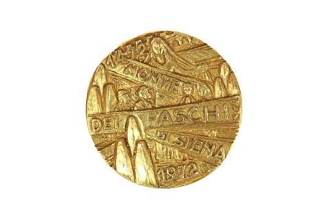 Medaglia In Oro 18kt Monte Dei Paschi Di Siena Asta Importanti