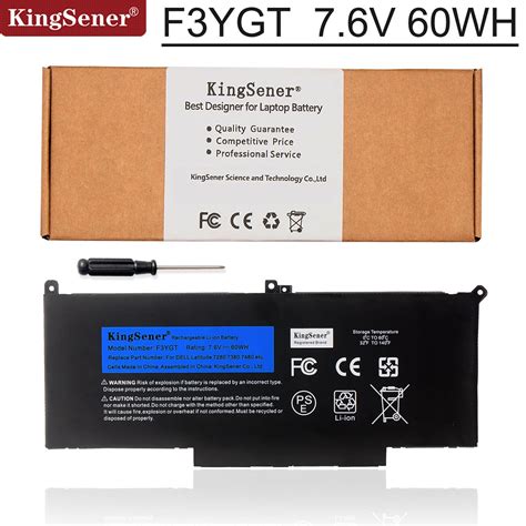 Kingsener F3ygt Laptop Battery For Dell Latitude 12 7000 E7280 E7290