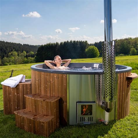 Holzklusiv Hot Tub Saphir Thermoholz Spa Deluxe Clean Uv Wanne Anthrazit Kaufen Bei Obi