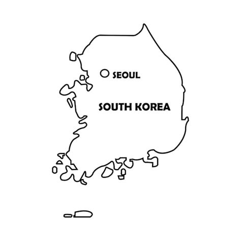 Premium Vector South Korea Country Map Icon