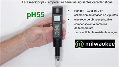 PH55 Medidor PH Temperatura Milwaukee YouTube