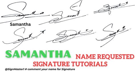 Samantha Name Signature Tutorialssigns Viral Trending