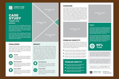 Dise O De Plantillas De Estudio De Caso Para Empresas Vector Premium