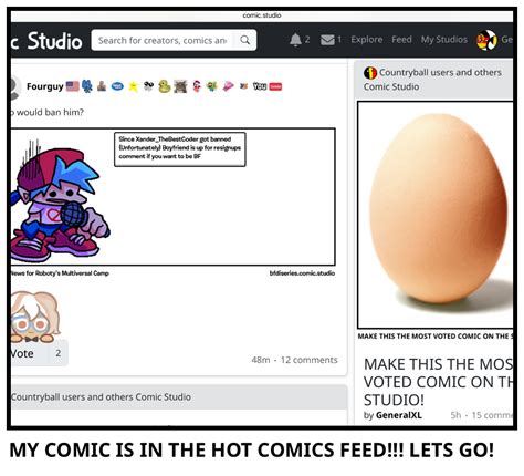MY COMIC IS IN THE HOT COMICS FEED LETS GO Comic Studio