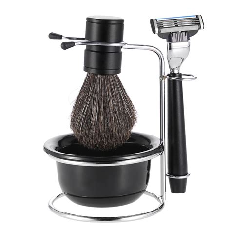 In Men S Shaving Razor Set Badger Shaving Brush Soap Bowl Stand