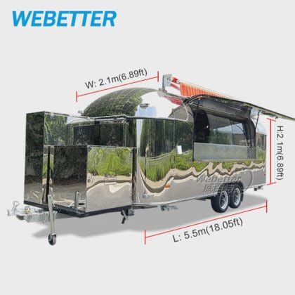 Alibaba Most Popular Food Trailer Manufacturer Stainless Steel Remolque