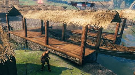 Longship dock design with a simple lock : r/valheim