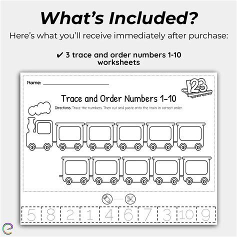 Trace And Order Numbers 1 10 Worksheet