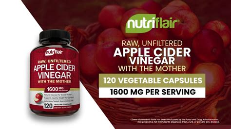 Apple Cider Vinegar Capsules 1600mg With The Mother 120 Vegan Keto Pills Ebay