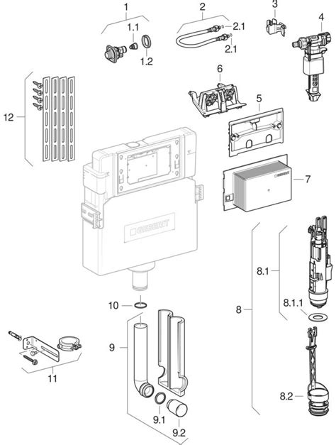 Spare Parts For Alpha Concealed Cisterns 12 Cm From Year Of