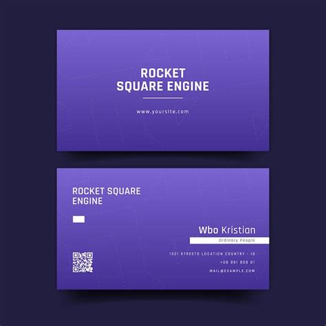 Premium Vector | Purple stylish business cards emplate