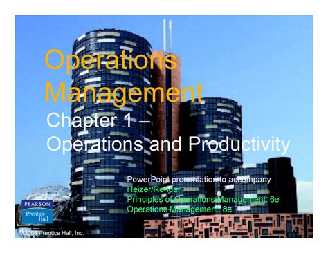 Chapter 1 Operations Management Operations Management Chapter