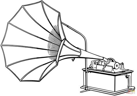 Phonograph Coloring Coloring Pages