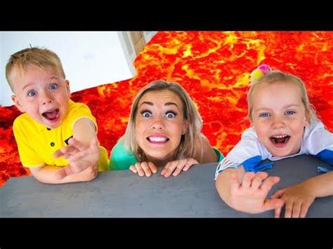 The Floor is Lava with Gaby and Alex - YouTube | Alex plays, The floor is lava, Challenges