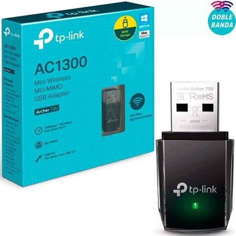 TP LINK TARJETA DE RED ARCHER T3U WIRELESS MU MIMO AC1300 DUAL BAND USB