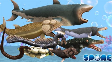 Underwater Size Comparison Underwater Dino Face Off S1 SPORE