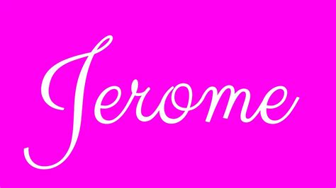 Learn How To Sign The Name Jerome Stylishly In Cursive Writing YouTube