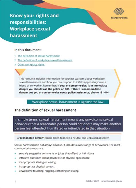 Know Your Rights And Responsibilities Workplace Sexual Harassment