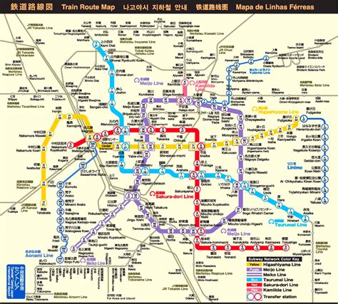 Nagoya rail map - Ontheworldmap.com