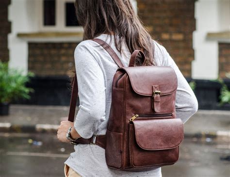 Rustic Brown Leather Laptop Backpack » Gadget Flow