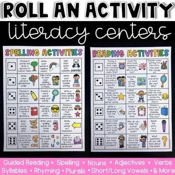 Roll An Activity Literacy Centers My Teaching Pal