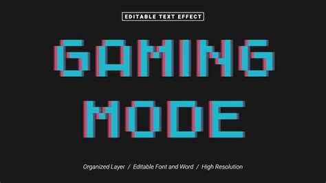 Modèle De Typographie De Police De Mode De Jeu Modifiable Style D effet