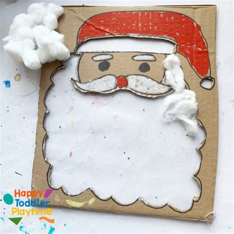 Cotton Ball Santa Fine Motor Craft And Activity Happy Toddler Playtime