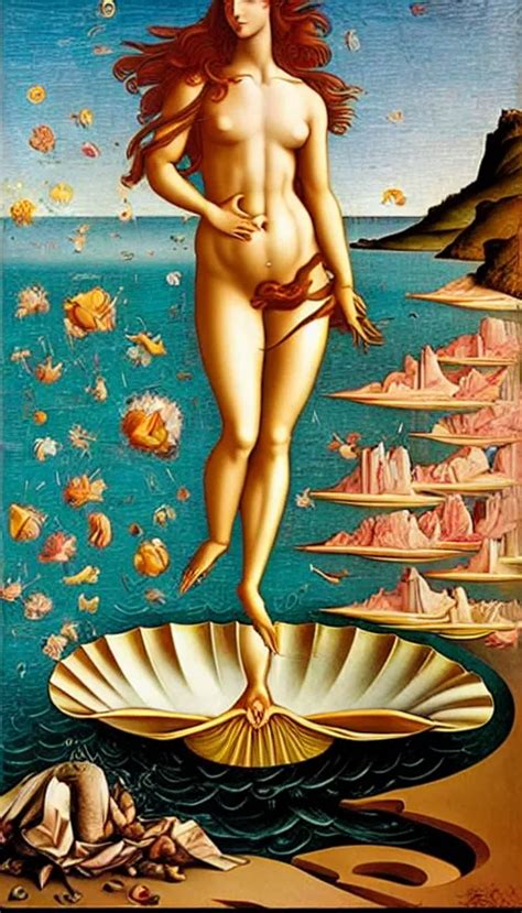 The Birth Of Venus Italian Futurism Da Vinci Dan Stable Diffusion