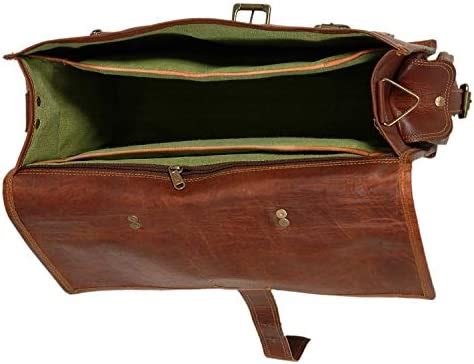 Amazon 15 Inch Vintage Handmade Leather Messenger Bag Laptop