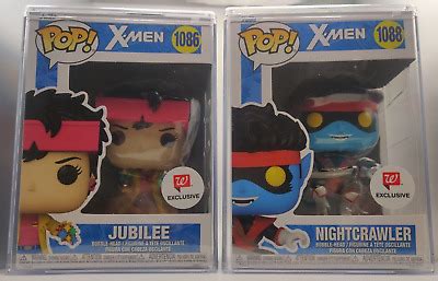 Funko Pop Marvel X Men Jubilee Nightcrawler 1086 1088 W Hard Cases